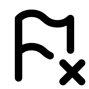 Flag X Icon from Tabler Line Set