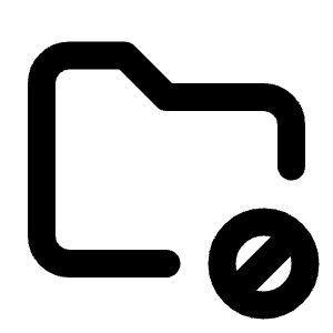 Folder Cancel Icon from Tabler Line Set
