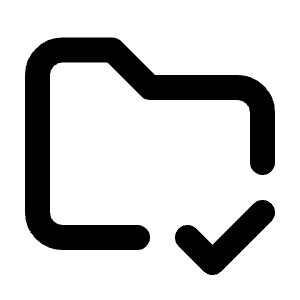 Folder Check Icon from Tabler Line Set