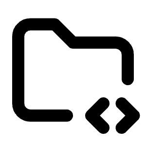Folder Code Icon from Tabler Line Set