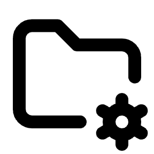 Folder Cog Icon from Tabler Line Set