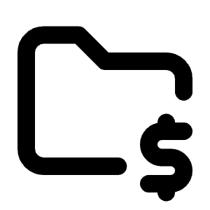 Folder Dollar Icon from Tabler Line Set