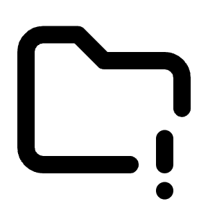 Folder Exclamation Icon from Tabler Line Set