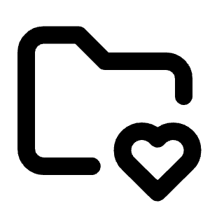 Folder Heart Icon from Tabler Line Set