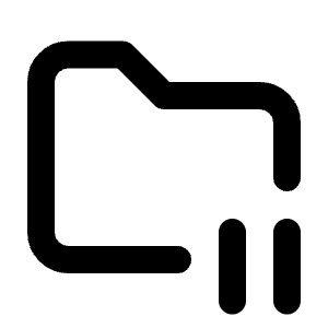 Folder Pause Icon from Tabler Line Set