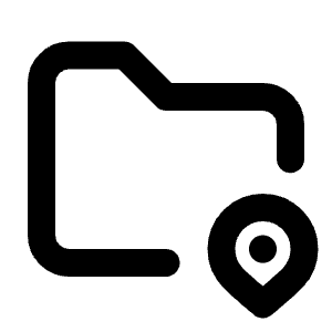 Folder Pin Icon from Tabler Line Set