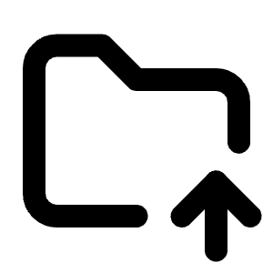 Folder Up Icon from Tabler Line Set