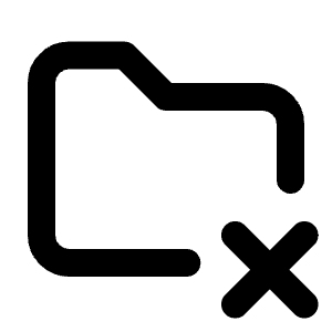 Folder X Icon from Tabler Line Set