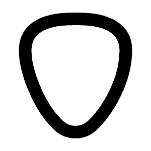 Guitar Pick Icon from Tabler Line Set