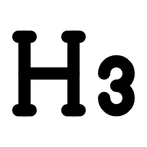 H 3 Icon from Tabler Line Set