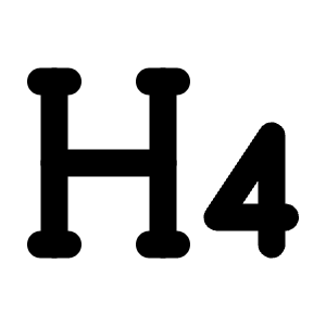H 4 Icon from Tabler Line Set