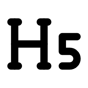 H 5 Icon from Tabler Line Set