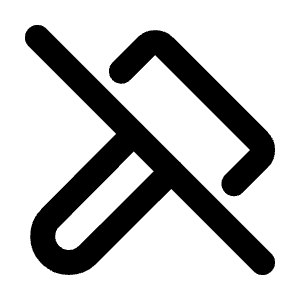 Hammer Off Icon from Tabler Line Set