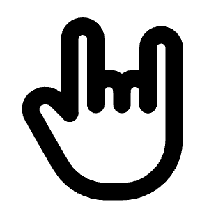 Hand Love You Icon from Tabler Line Set