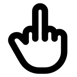 Hand Middle Finger Icon from Tabler Line Set
