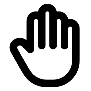 Hand Stop Icon from Tabler Line Set