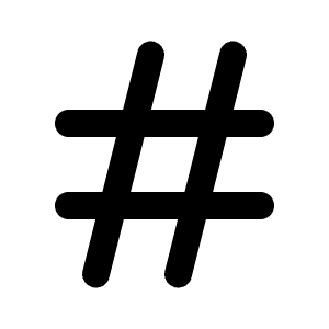 Hash Icon from Tabler Line Set