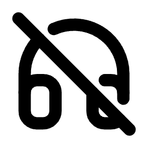 Headphones Off Icon from Tabler Line Set