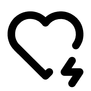 Heart Bolt Icon from Tabler Line Set