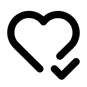 Heart Check Icon from Tabler Line Set