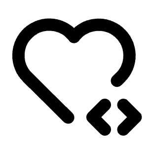 Heart Code Icon from Tabler Line Set