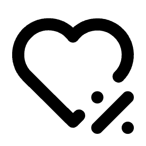 Heart Discount Icon from Tabler Line Set