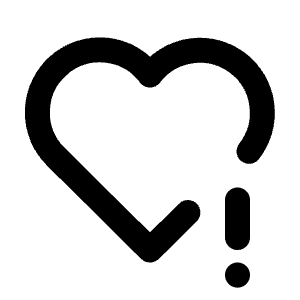 Heart Exclamation Icon from Tabler Line Set