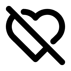 Heart Off Icon from Tabler Line Set