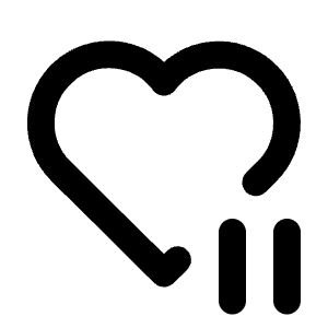 Heart Pause Icon from Tabler Line Set