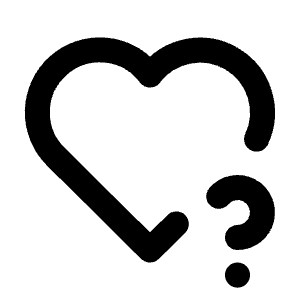 Heart Question Icon from Tabler Line Set