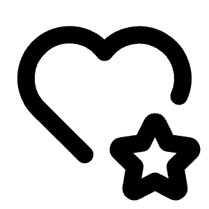 Heart Star Icon from Tabler Line Set