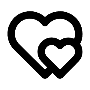 Hearts Icon from Tabler Line Set