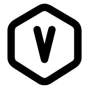 Hexagon Letter V Icon from Tabler Line Set