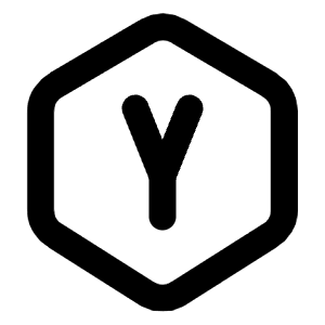 Hexagon Letter Y Icon from Tabler Line Set