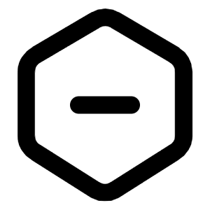 Hexagon Minus Icon from Tabler Line Set