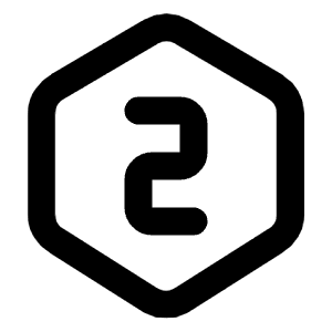 Hexagon Number 2 Icon from Tabler Line Set