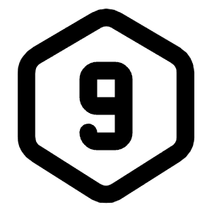 Hexagon Number 9 Icon from Tabler Line Set