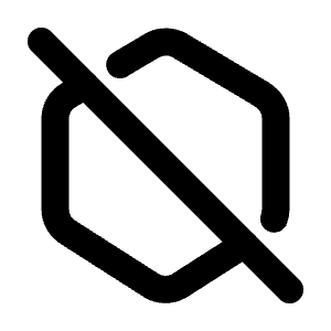 Hexagon Off Icon from Tabler Line Set