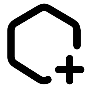 Hexagon Plus 2 Icon from Tabler Line Set