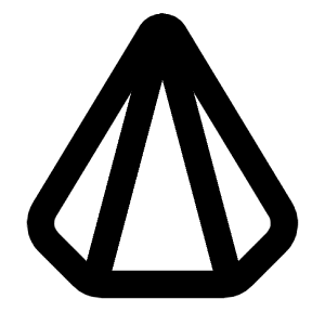 Hexagonal Pyramid Icon from Tabler Line Set