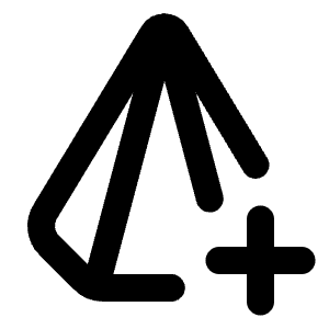 Hexagonal Pyramid Plus Icon from Tabler Line Set