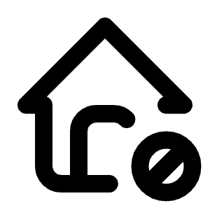 Home Cancel Icon from Tabler Line Set
