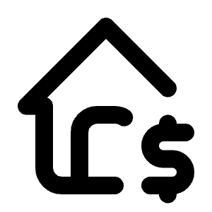 Home Dollar Icon from Tabler Line Set