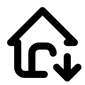 Home Down Icon from Tabler Line Set