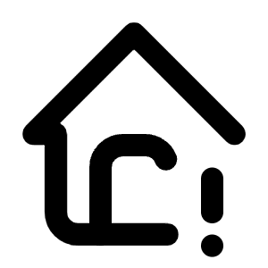 Home Exclamation Icon from Tabler Line Set