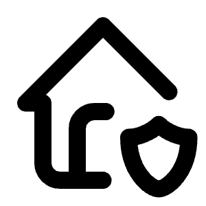 Home Shield Icon from Tabler Line Set