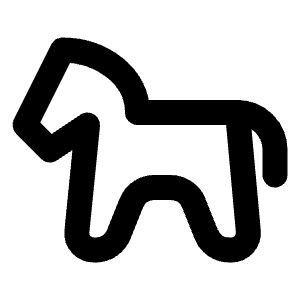 Horse Icon from Tabler Line Set