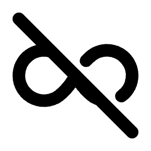 Infinity Off Icon from Tabler Line Set