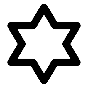 Jewish Star Icon from Tabler Line Set