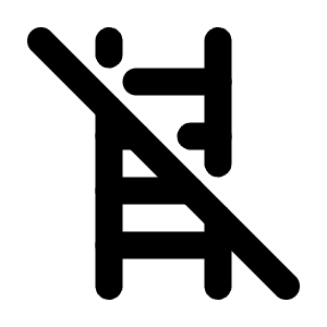 Ladder Off Icon from Tabler Line Set